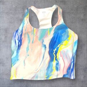 DSG Multicolor Abstract Crop Top